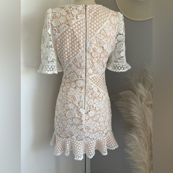 ❤️ Lulus My Dearest White Lace Short Sleeve Mini Dress - Picture 5 of 7